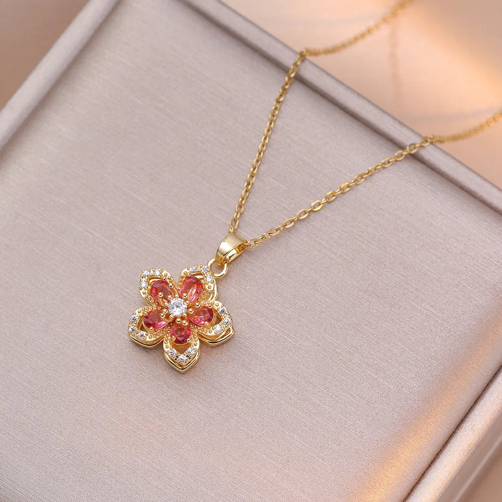 Elegance in Bloom Pendant Necklace