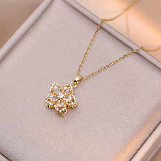 Elegance in Bloom Pendant Necklace